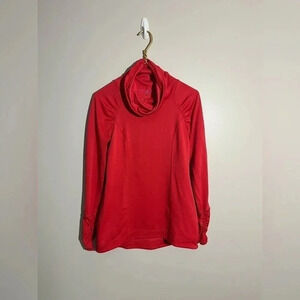 Calia Carrie Underwood Cowl Funnel Neck Pullover Red S?